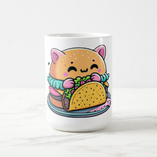 Burger Cat Taco - Schattige, grillig, grappig, ete Koffiemok