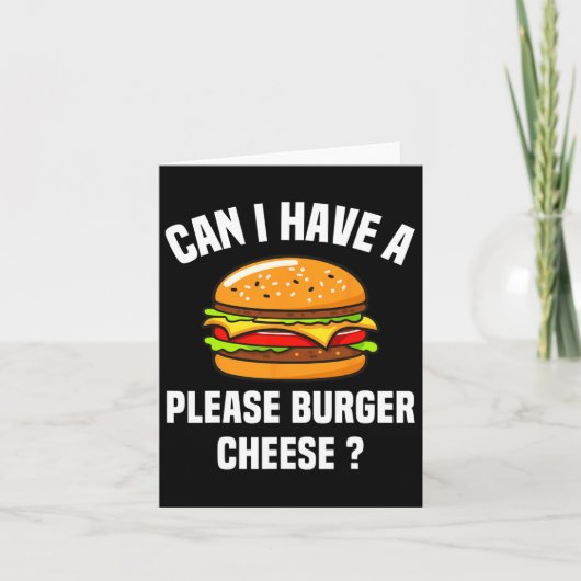 Burger Cheese Hamburger Cheese BBQ Funny SA Kaart (Voorkant)