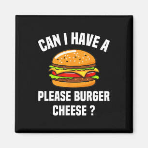 Burger Cheese Hamburger Cheese BBQ Funny SA Magneet
