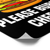 Burger Cheese Hamburger Cheese BBQ Funny SA Poster (Hoek)