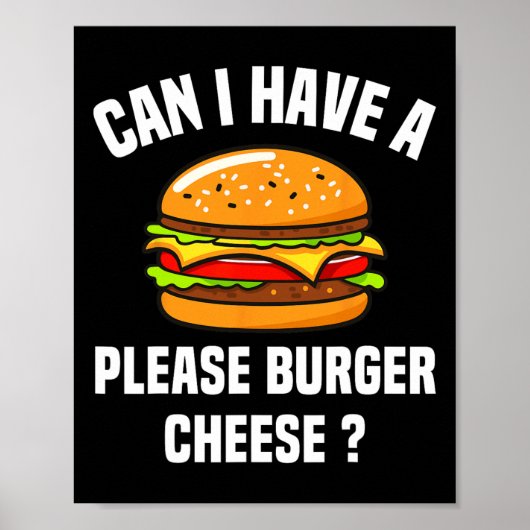 Burger Cheese Hamburger Cheese BBQ Funny SA Poster (Voorkant)
