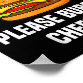 Burger Cheese Hamburger Cheese BBQ Funny SA Poster (Hoek)