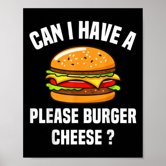 Burger Cheese Hamburger Cheese BBQ Funny SA Poster (Voorkant)