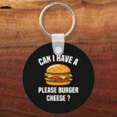 Burger Cheese Hamburger Cheese BBQ Funny SA Sleutelhanger (Voorkant)