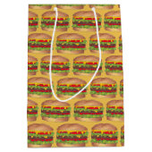 Burger Cheeseburger Fast Food Picknick Cookout Par Medium Cadeauzakje (Voorkant)