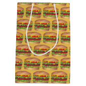 Burger Cheeseburger Fast Food Picknick Cookout Par Medium Cadeauzakje (Achterkant)