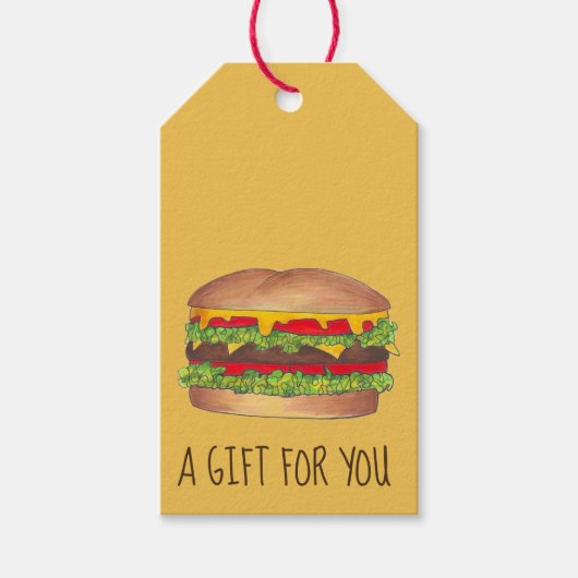 Burger Cheeseburger Reunion Picnic Cookout Party Cadeaulabel (Voorkant)