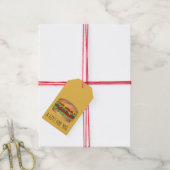 Burger Cheeseburger Reunion Picnic Cookout Party Cadeaulabel (Met Touw)