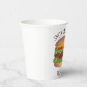 Burger Cheeseburger Reunion Picnic Cookout Party Papieren Bekers (Rechts)