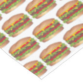 Burger Cheeseburger Reunion Picnic Cookout Party Tafelkleed (Gekanteld)