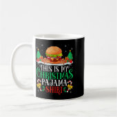 Burger Christmas Pajama Shirt Burger Lover Xmas Pa Koffiemok (Links)