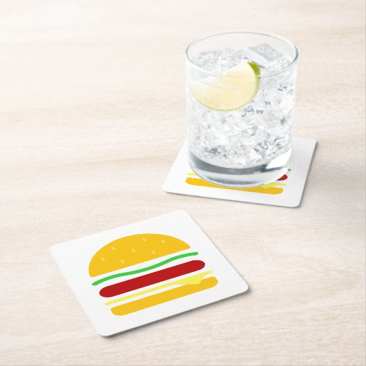 Burger Clipart Kartonnen Onderzetters (Insitu)