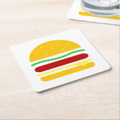 Burger Clipart Kartonnen Onderzetters (Schuin)