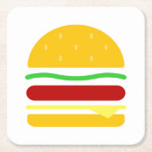Burger Clipart Kartonnen Onderzetters (Voorkant)