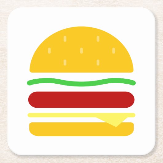 Burger Clipart Kartonnen Onderzetters (Voorkant)