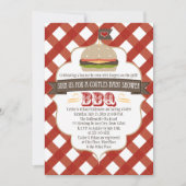 Burger Couples BBQ Baby Shower Invitations Kaart (Voorkant)