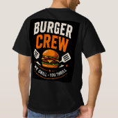 🍔 Burger Crew Fastfood Restaurant Personeel 👨🍳 T-shirt (Achterkant)