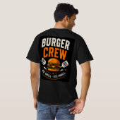 🍔 Burger Crew Fastfood Restaurant Personeel 👨🍳 T-shirt (Achterkant volledig)