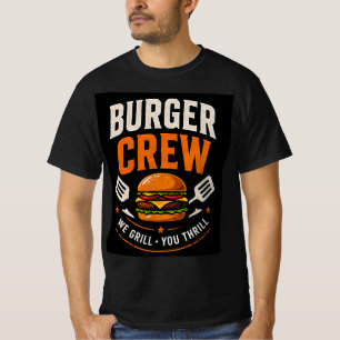 🍔 Burger Crew Fastfood Restaurant Personeel 👨🍳 T-shirt