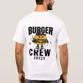 🍔 Burger Crew Restaurant Personeelslogo 🍔 T-shirt (Achterkant)