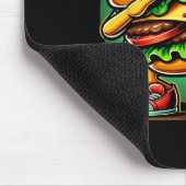 Burger Dabbing Dansen Grappig Burger Hamburger Ete Muismat (Hoek)