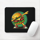 Burger Dabbing Dansen Grappig Burger Hamburger Ete Muismat (Met muis)