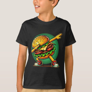 Burger Dabbing Dansen Grappig Burger Hamburger Ete T-shirt