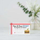 Burger/Diner/Restaurant Visitekaartje (Staand voorkant)