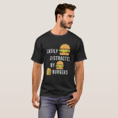 Burger Eating Ironic Quote Hamburger Chef T-shirt (Voorkant volledig)