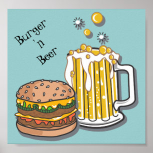 Burger en Beer Poster