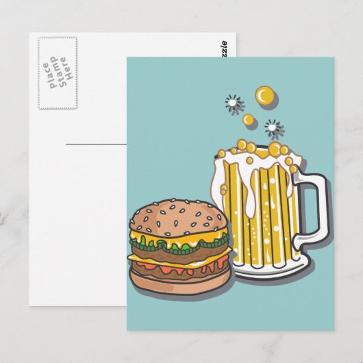 Burger en Brew Briefkaart (Voorkant / Achterkant)