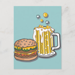 Burger en Brew Briefkaart