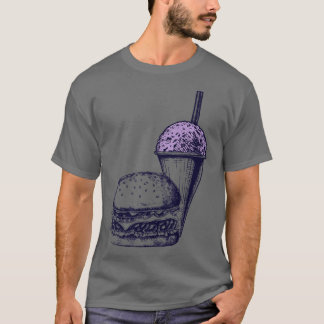 Burger en een Grape Snow Cone T-shirt
