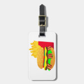 Burger en Fries Bagagelabel (Voorkant verticaal)