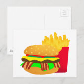Burger en Fries Briefkaart (Voorkant / Achterkant)
