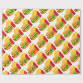 Burger en Fries Cadeaupapier (Vlak)