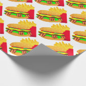 Burger en Fries Cadeaupapier (Hoek)