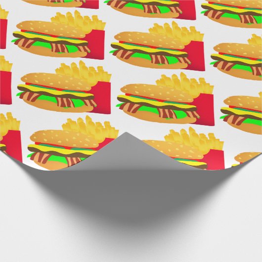 Burger en Fries Cadeaupapier (Hoek)