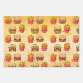 Burger en Fries Fun Kawaii Inpakpapier Vel (Voorkant 2)