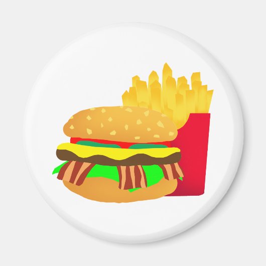 Burger en Fries Magneet (Voorkant)