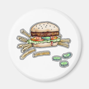 BURGER en FRIES MAGNET