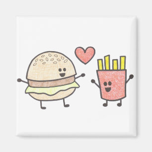 Burger en Fries Magnet