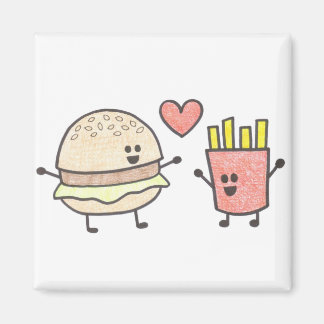 Burger en Fries Magnet