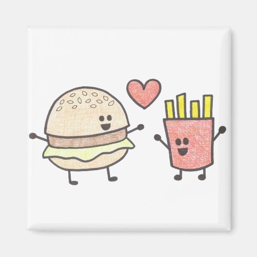 Burger en Fries Magnet (Voorkant)