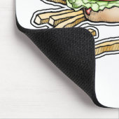 BURGER EN FRIES MOUSEPAD MUISMAT (Hoek)