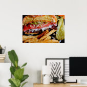 Burger en Fries Poster (Thuiskantoor)