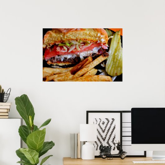 Burger en Fries Poster (Thuiskantoor)