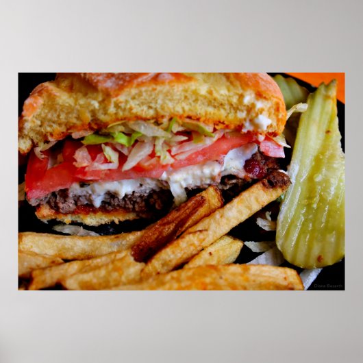 Burger en Fries Poster (Voorkant)