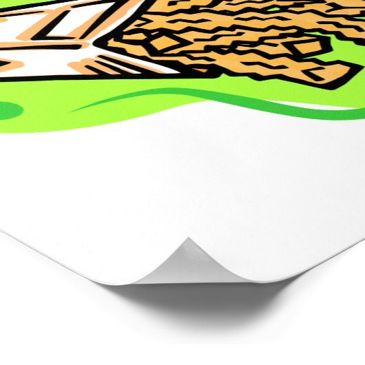 Burger en Fries Poster (Hoek)