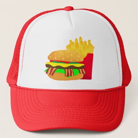 Burger en Fries Trucker Pet (Voorkant)